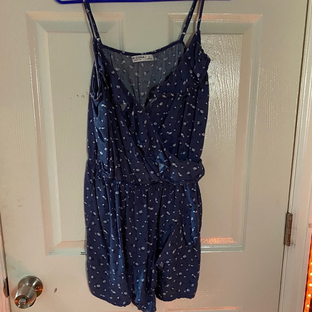 Ditsy Blue Flower Romper
